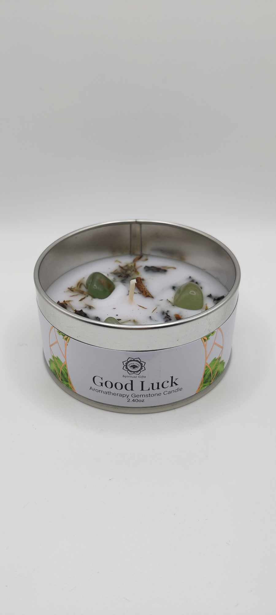 Bougie Green Tree "Bonne Chance" Aventurine Verte Patchouli 70g