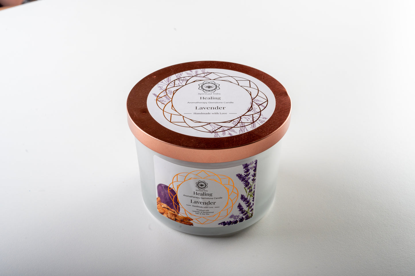 Bougie green Tree "Guérison" Améthyste & Lavande 256g