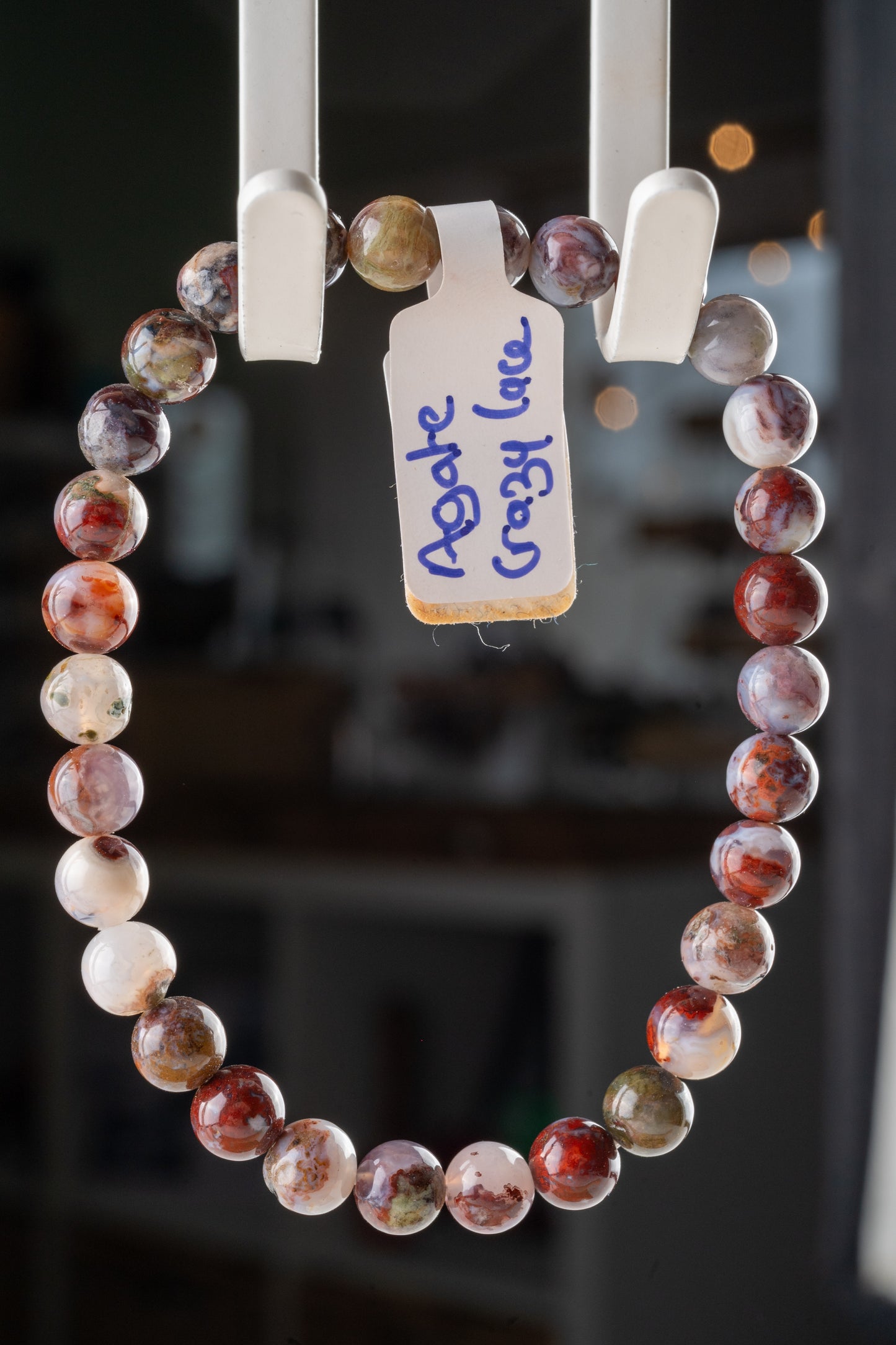 Bracelet en Agate Crazy Lace Rouge - Positivité & Ancrage
