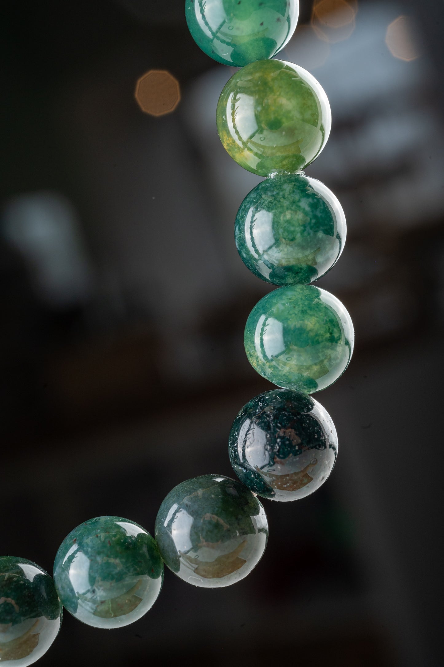 Bracelet en Agate Mousse - Connexion à la nature