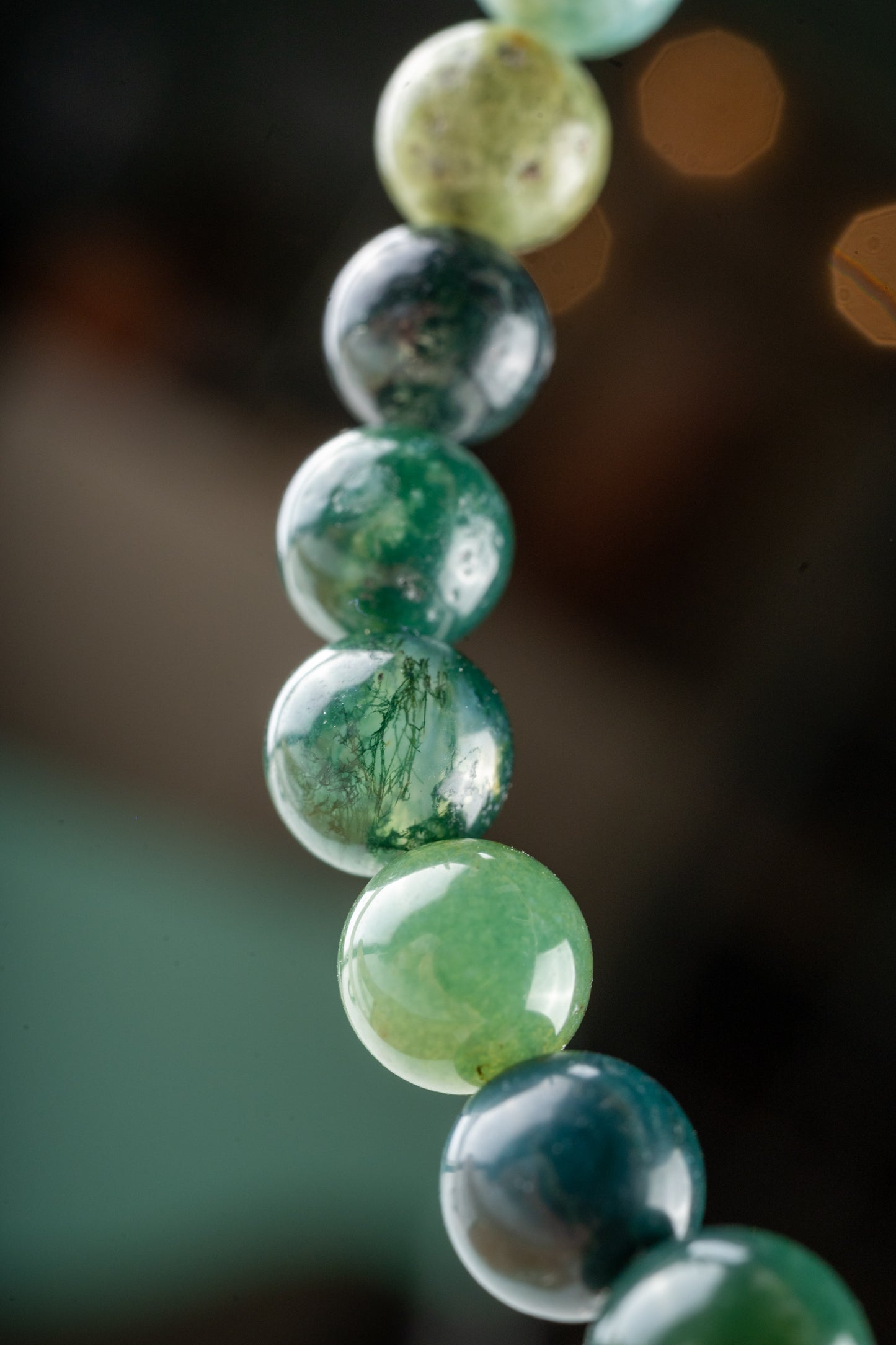 Bracelet en Agate Mousse - Connexion à la nature