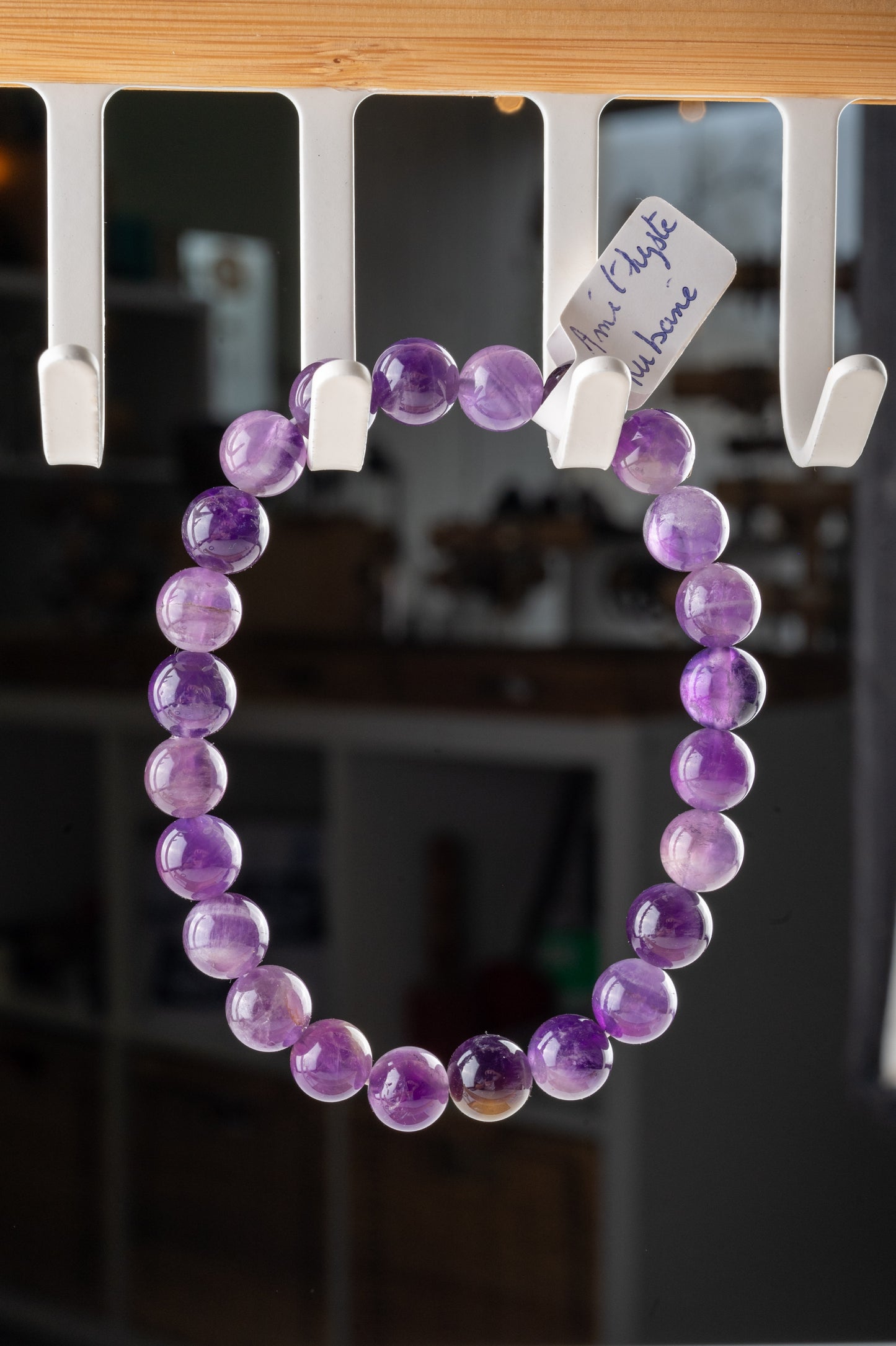 Bracelet Améthyste rubanée - protection spirituelle