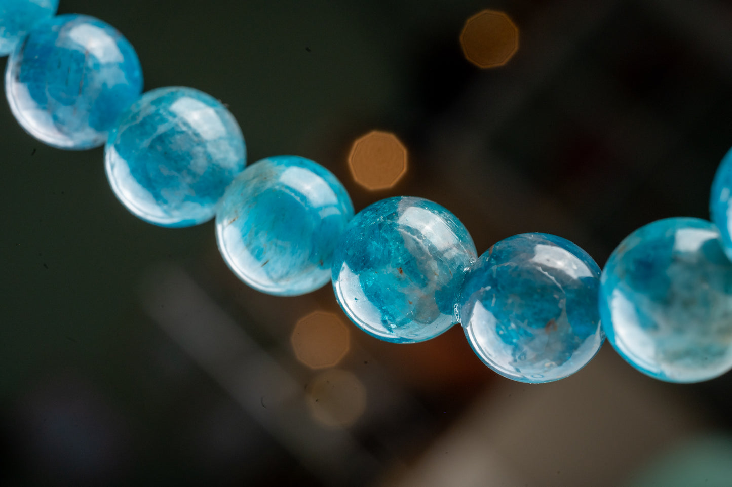 Bracelet en Apatite Bleue - Communication & harmonie