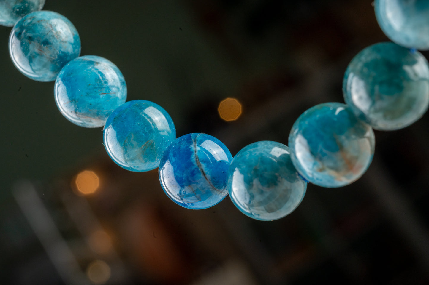 Bracelet en Apatite Bleue - Communication & harmonie