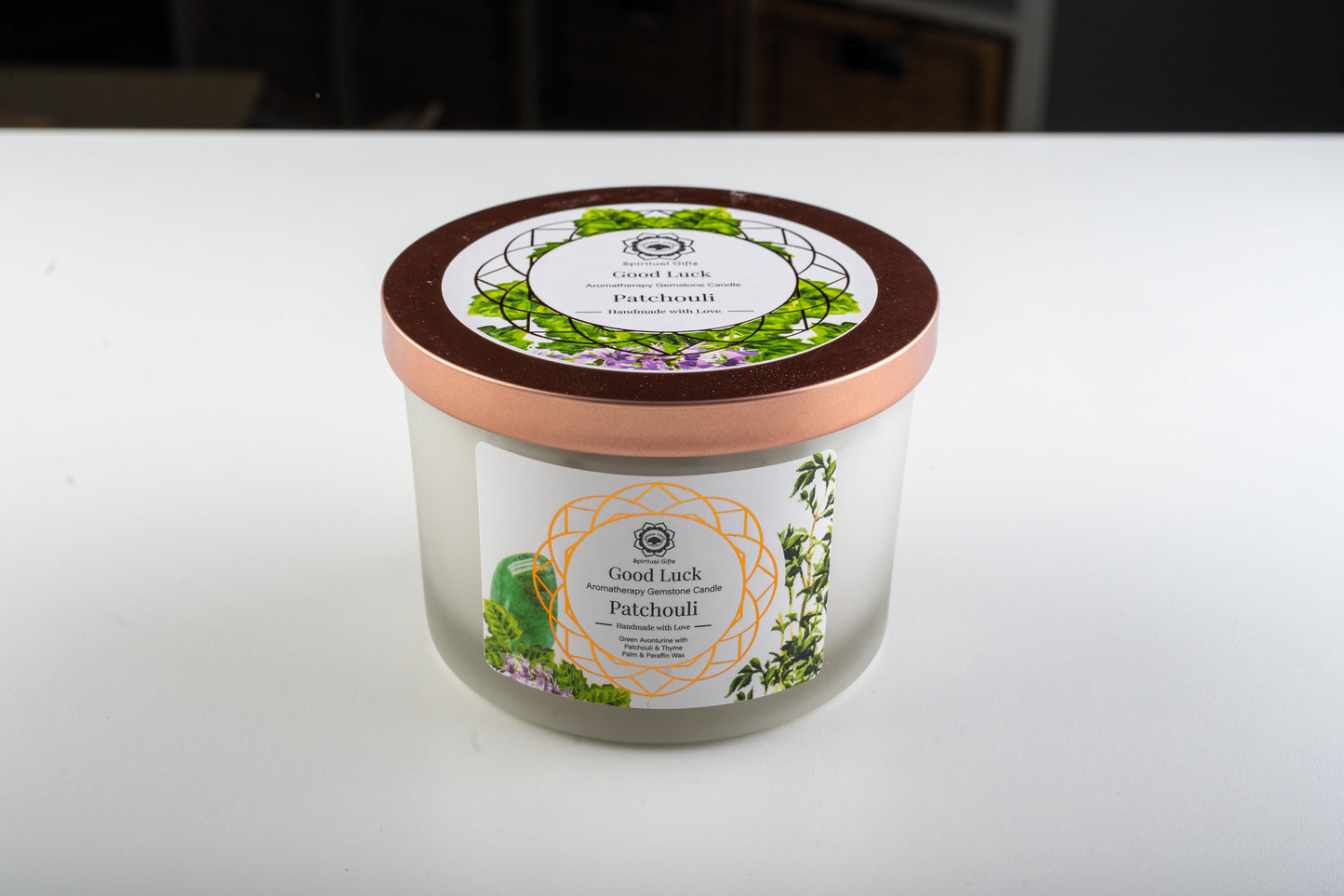 Bougie Green Tree "Bonne chance" aventurine & patchouli 256g