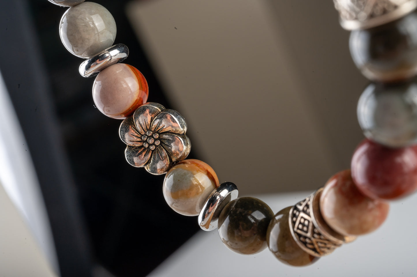 bracelet en jaspe polychrome (ou impérial) - Résilience et ancrage