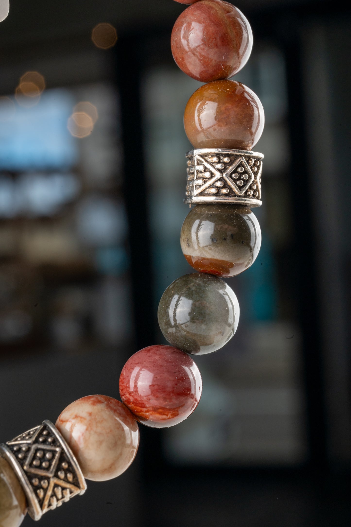 bracelet en jaspe polychrome (ou impérial) - Résilience et ancrage