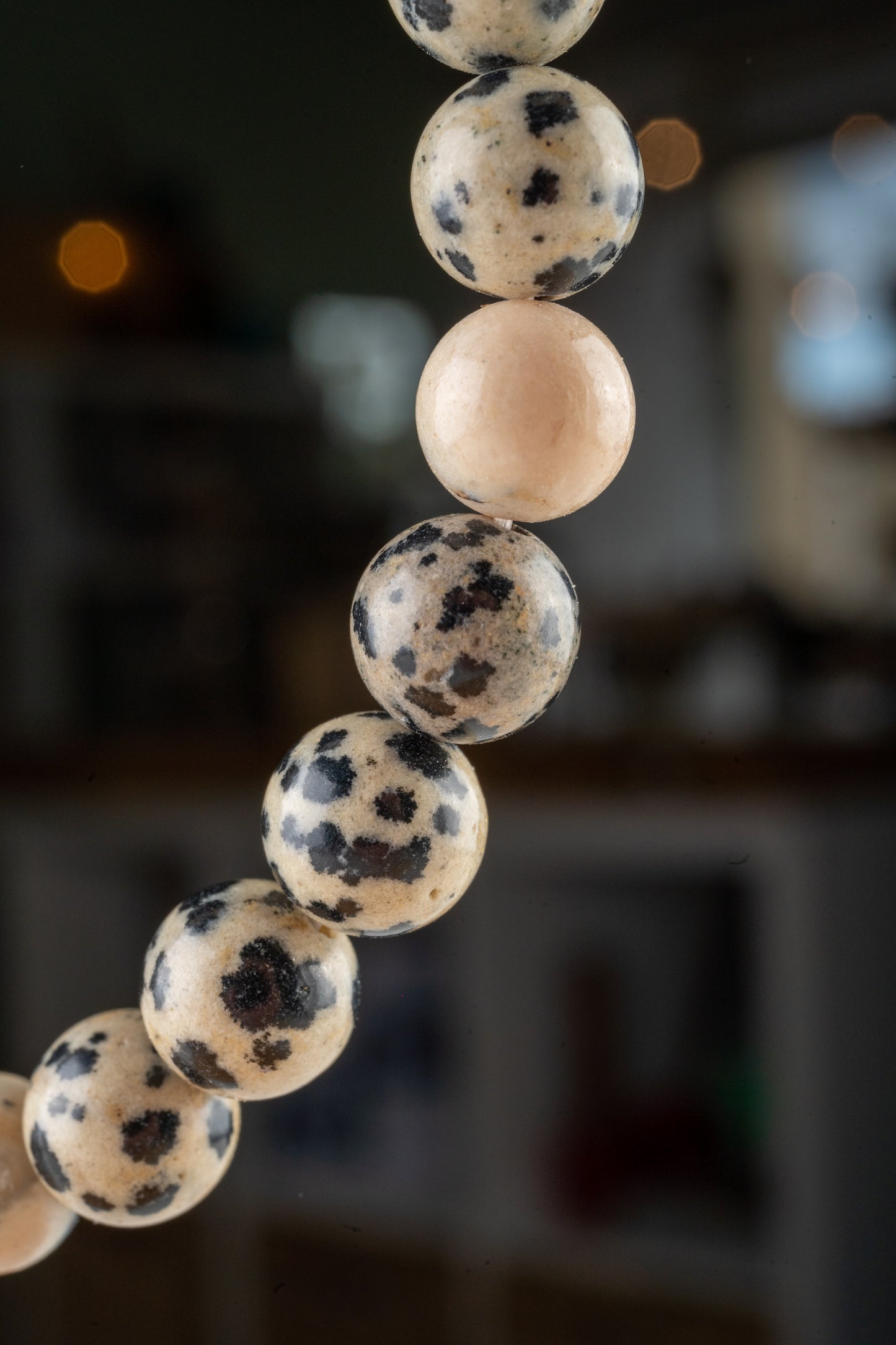 Bracelet en Jaspe Dalmatien - Harmonie Yin et Yang