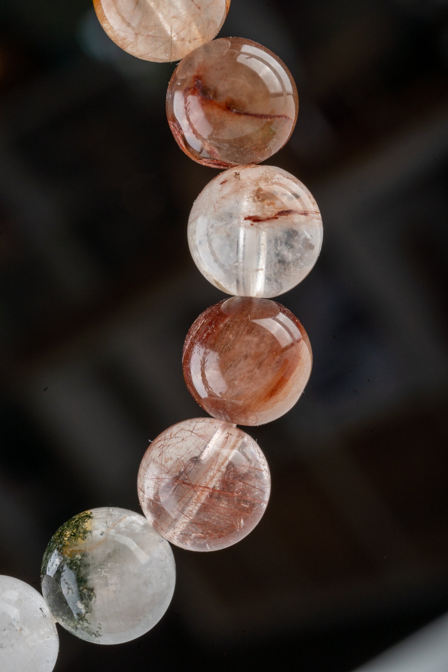 Bracelet en Quartz Lodolite – Élévation Spirituelle, Guérison & Clarté Intérieure