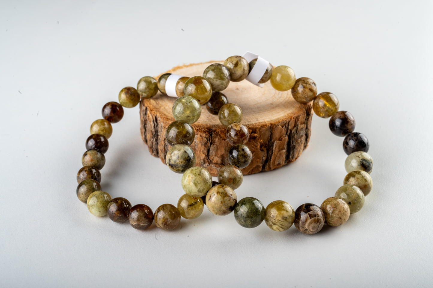 Bracelet en Grenat vert - énergie revitalisante