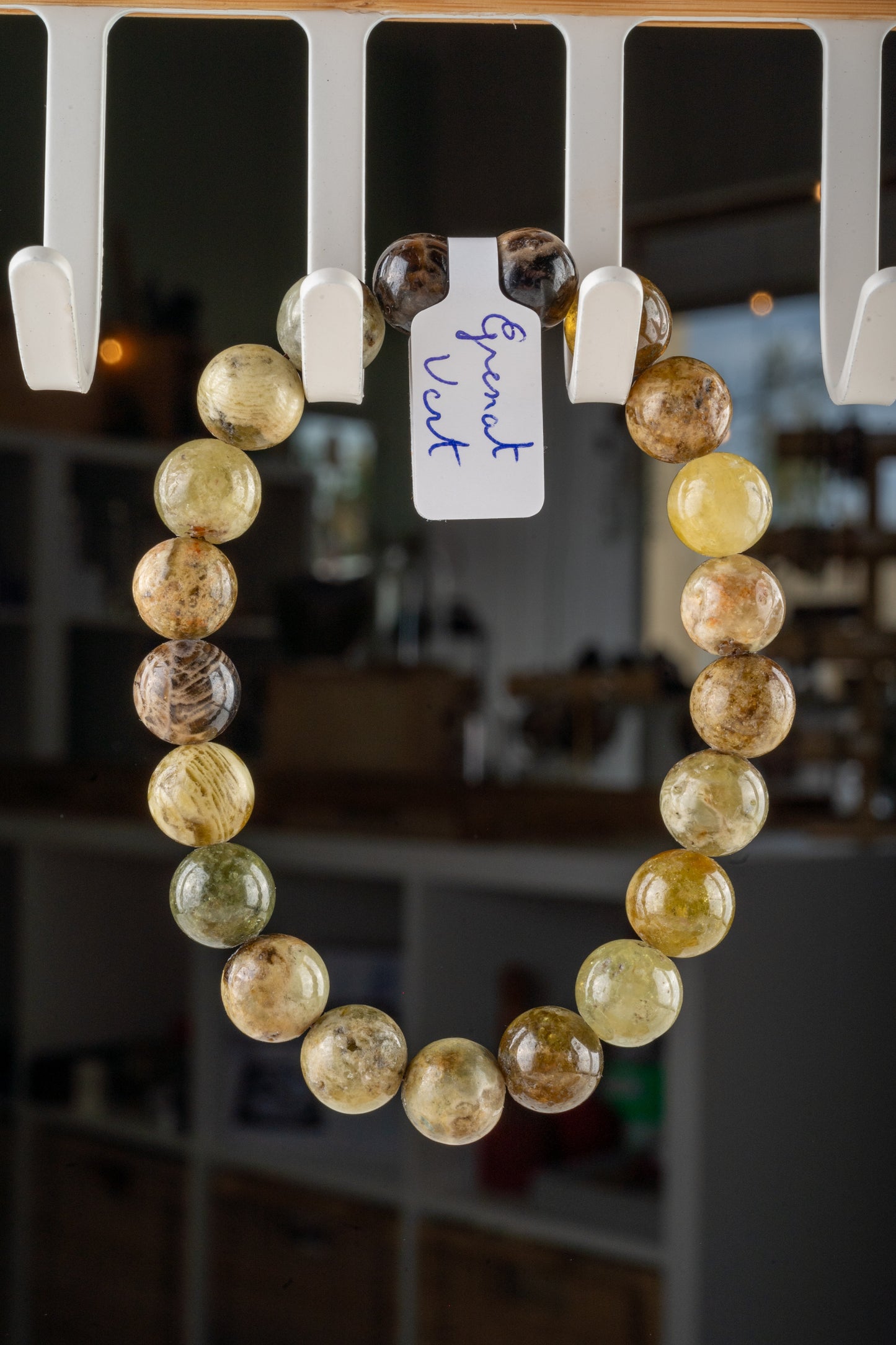 Bracelet en Grenat vert - énergie revitalisante