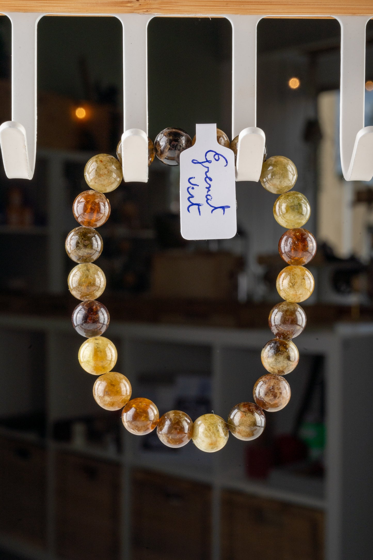 Bracelet en Grenat vert - énergie revitalisante