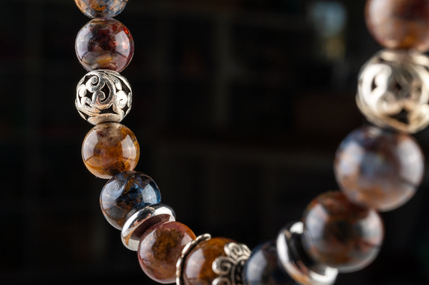 Bracelet en Piétérsite – Tempête Intérieure & Clarté Spirituelle