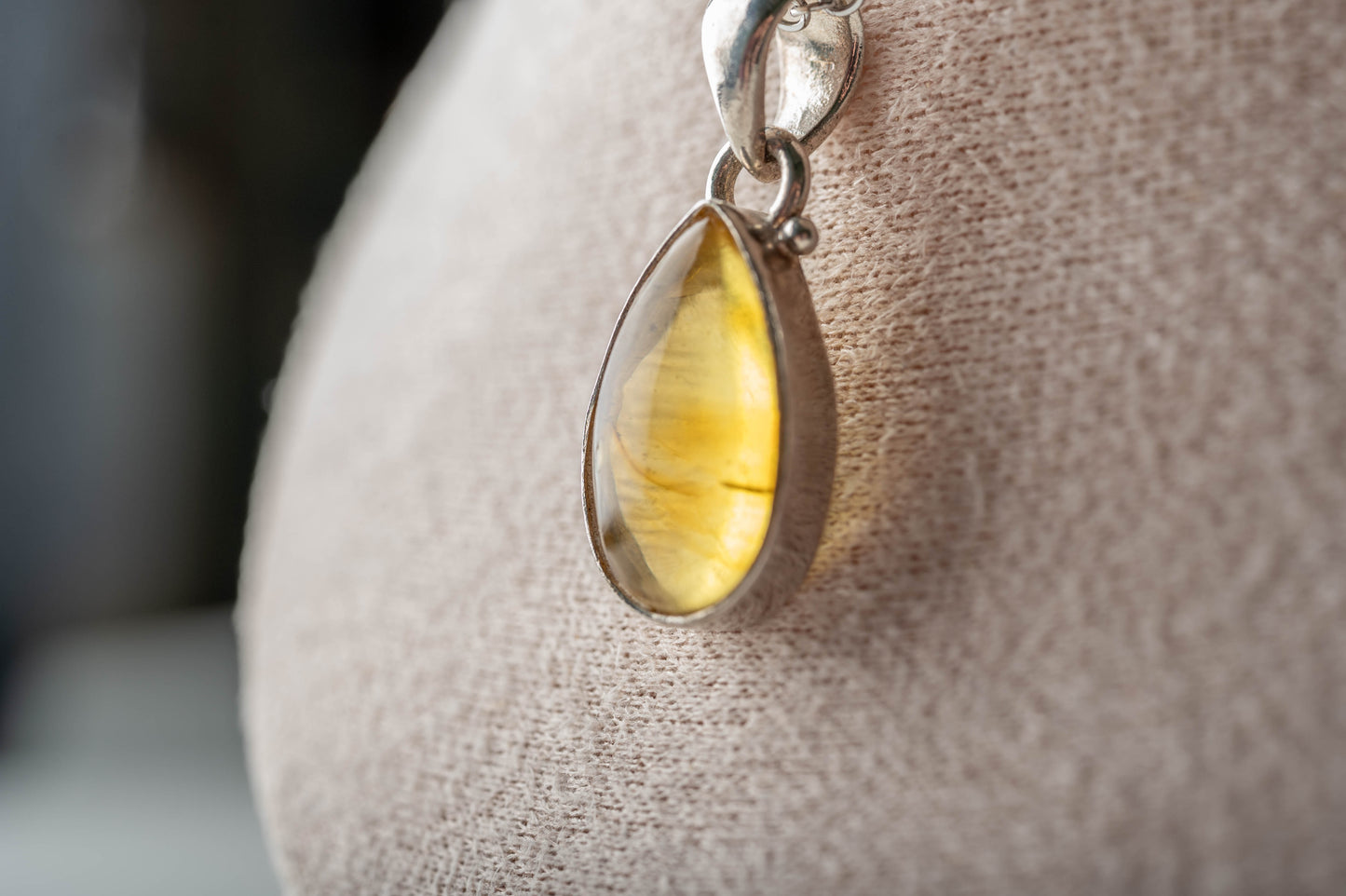 Pendentif Argent Ambre