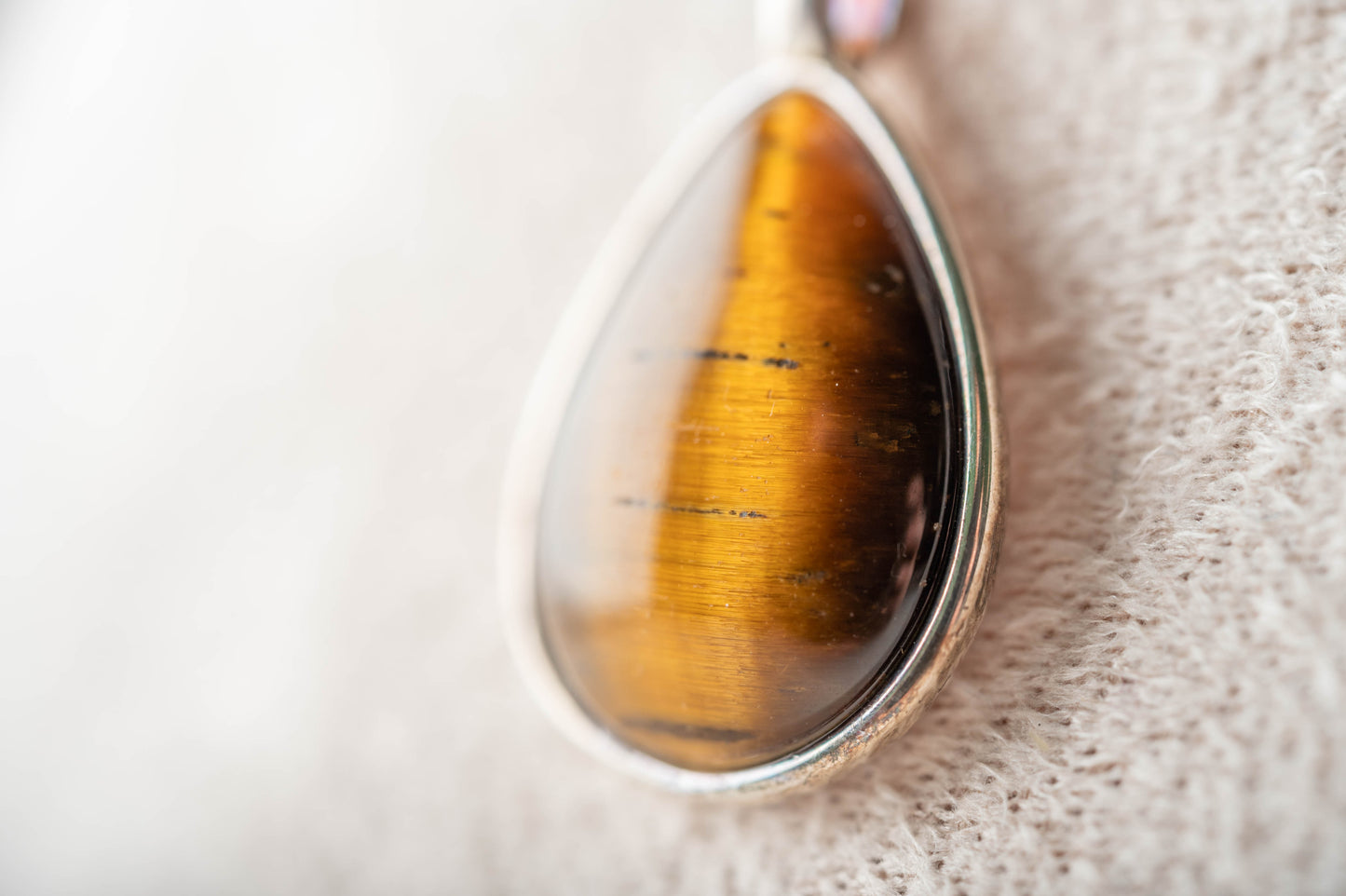 Pendentif Argent Oeil de Tigre