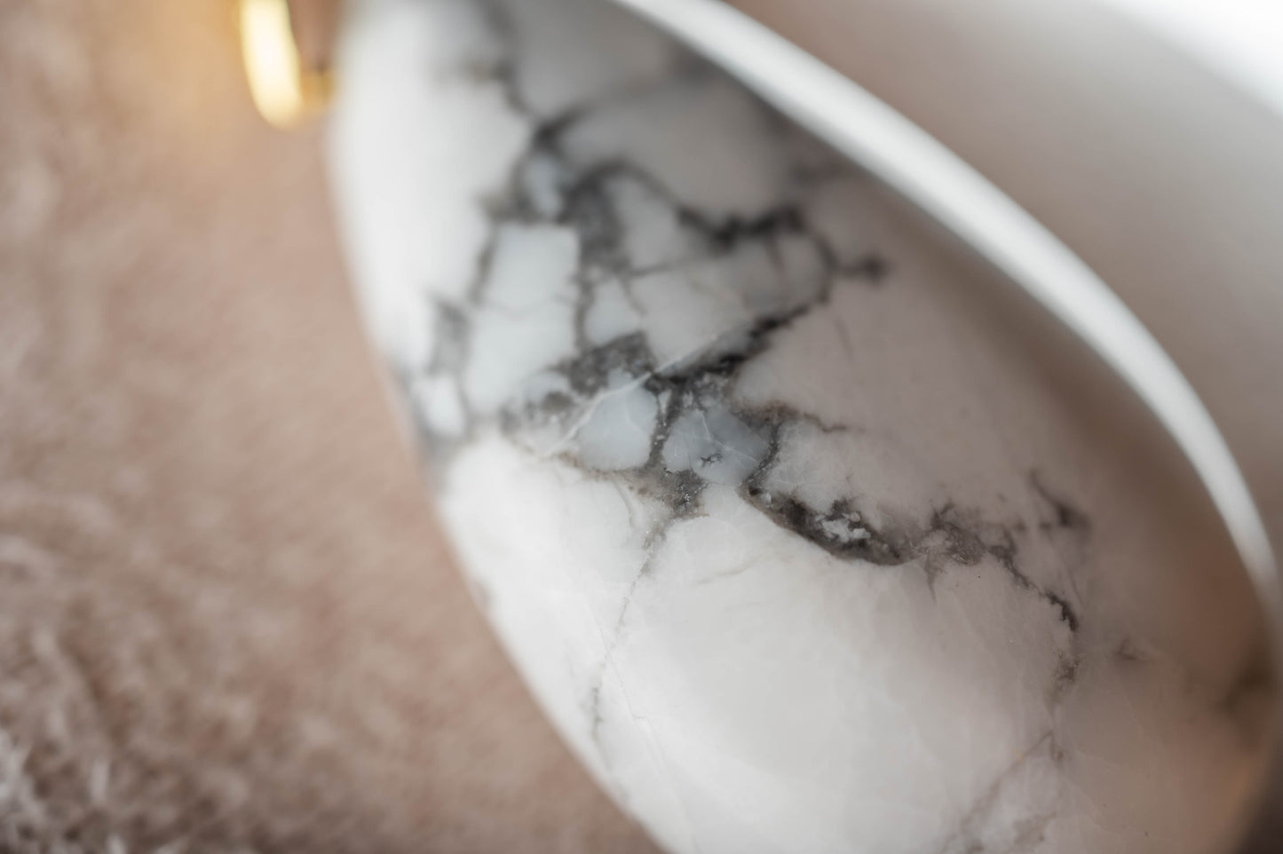 Sautoir – Goutte Howlite (35mm)