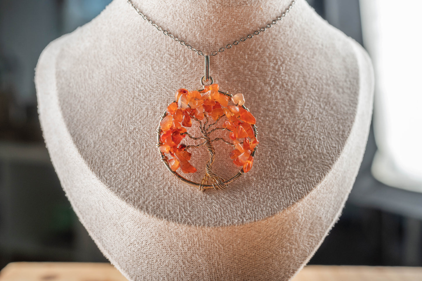 Pendentif Arbre de Vie Cornaline