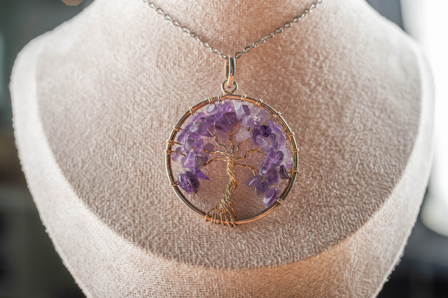 Pendentif Arbre de Vie Améthyste