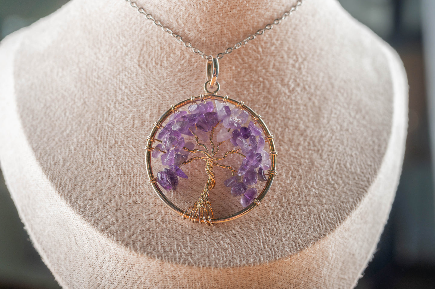 Pendentif Arbre de Vie Améthyste