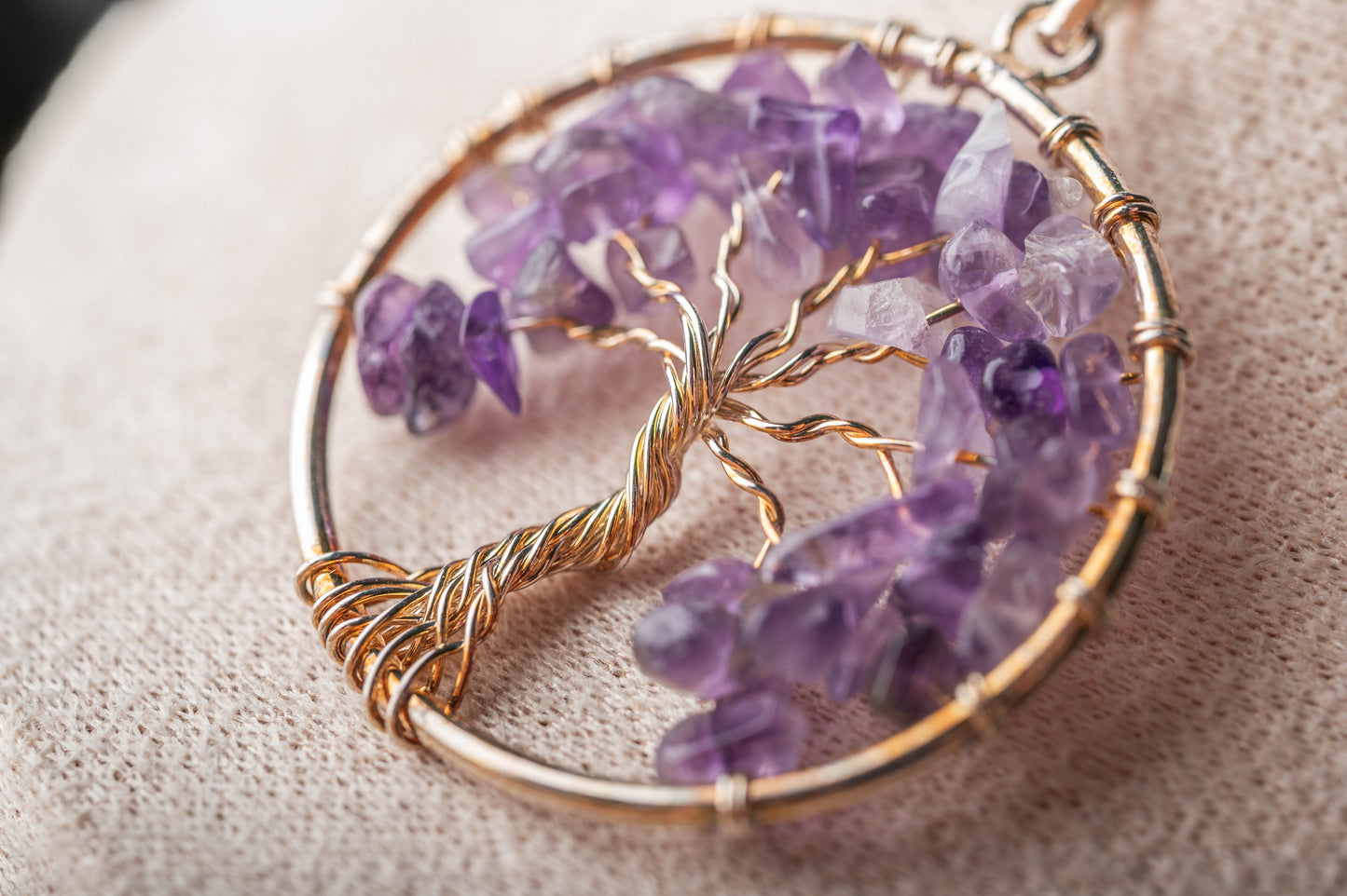 Pendentif Arbre de Vie Améthyste