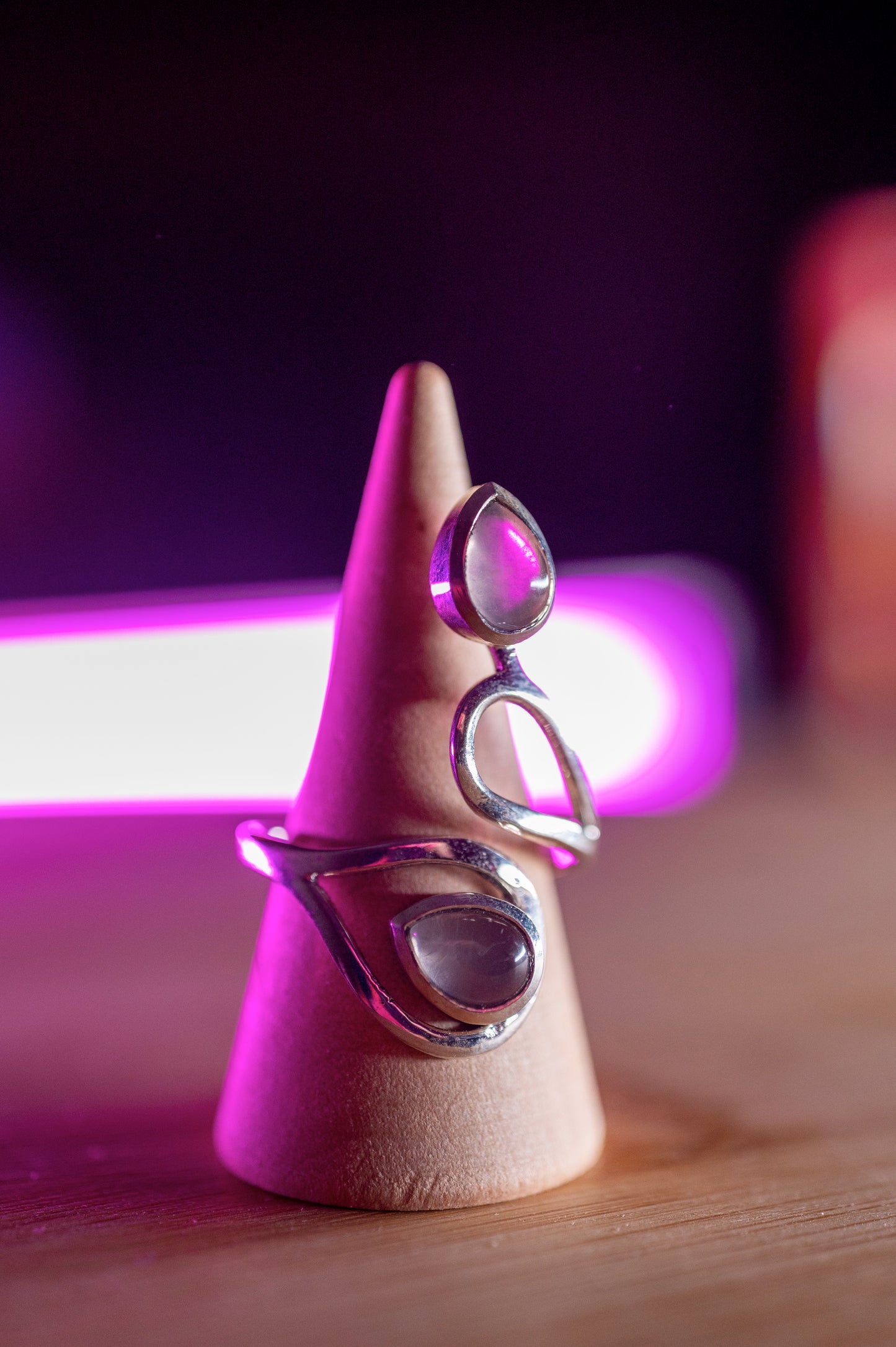 Bague Argent 925 Quartz Rose - Modèle 5