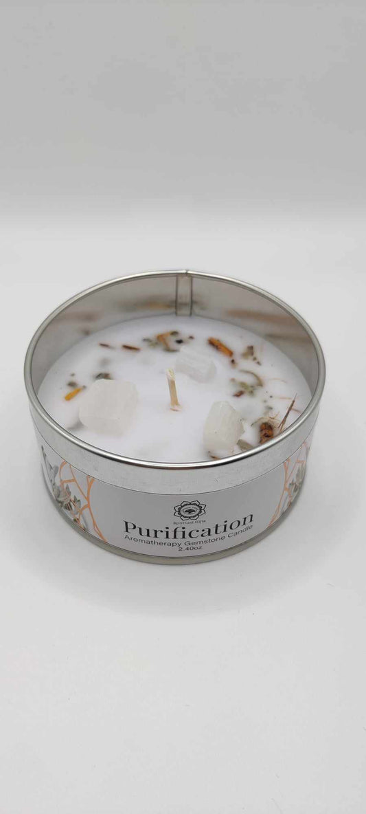 Bougie Green Tree "Purification" Sélénite & Sauge blanche 70g