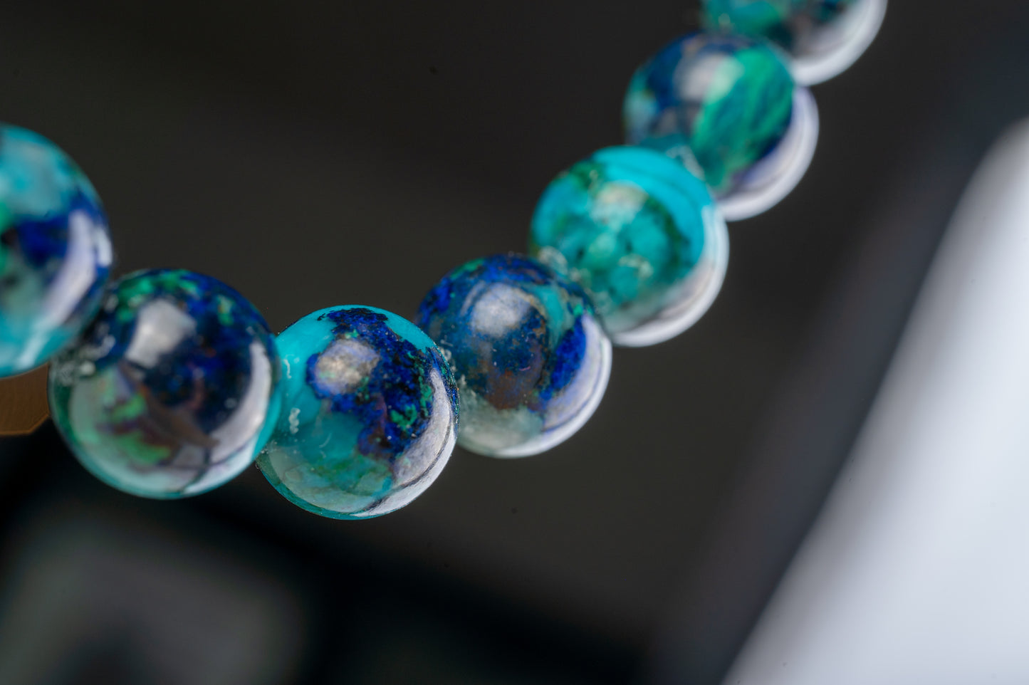 Bracelet de Collection Azurite-Malachite-Chryscolle