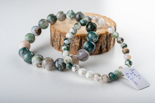 Bracelet en Agate arbre  - Croissance et renouveau