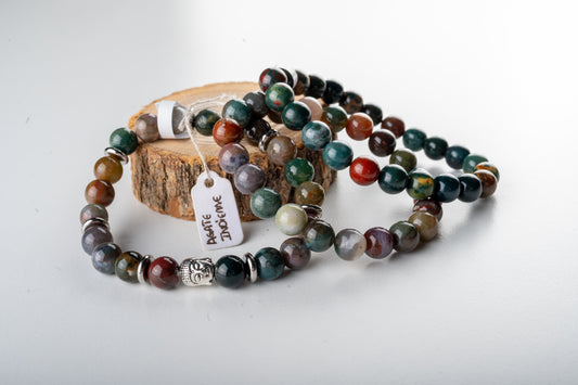 Bracelet en Agate Indienne - Protection & stabilité