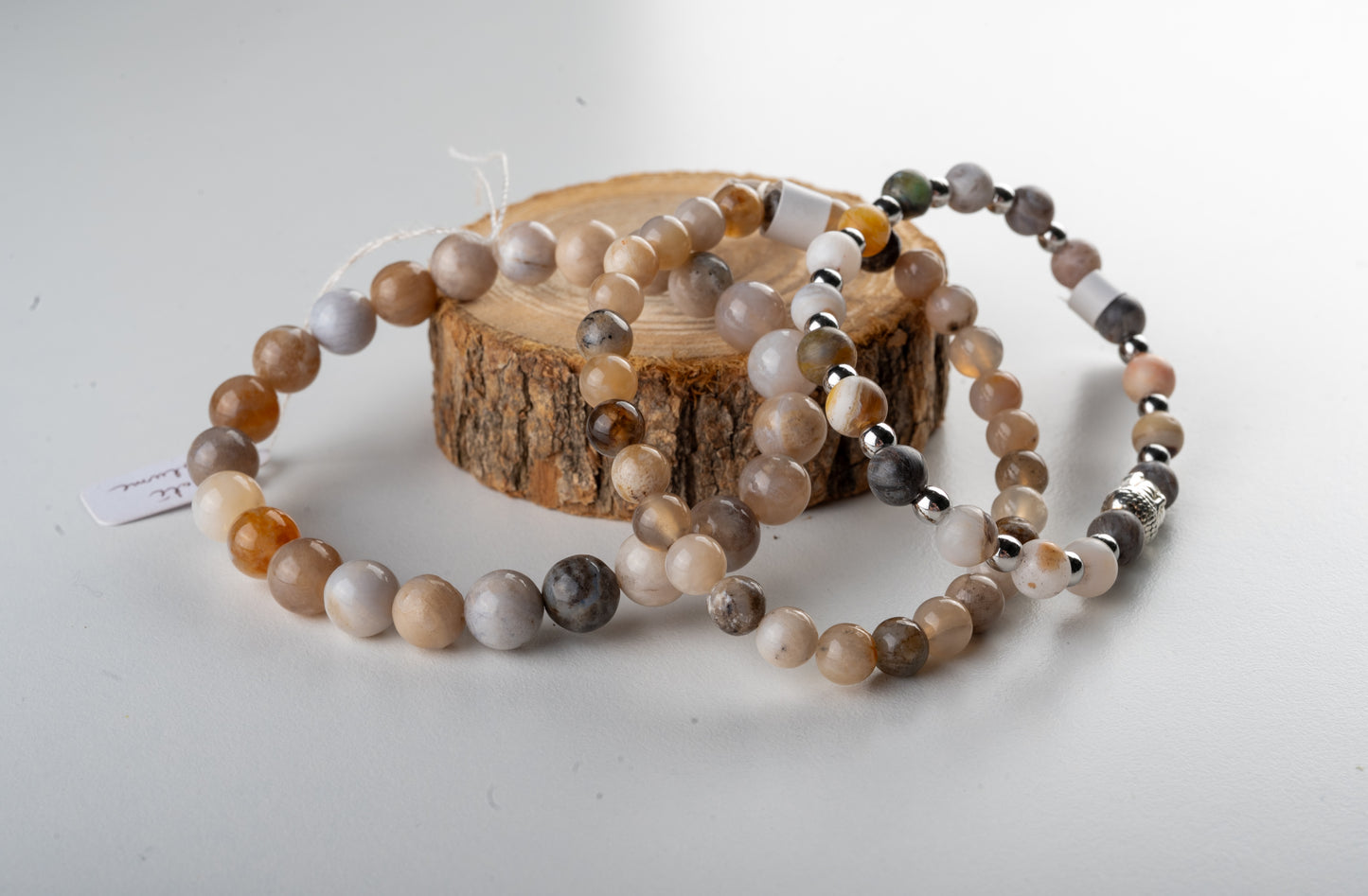 Bracelet en Agate Plume - sécurité & élévation