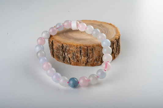 Bracelet en Béryl / Morganite – Douceur &amp; Harmonie