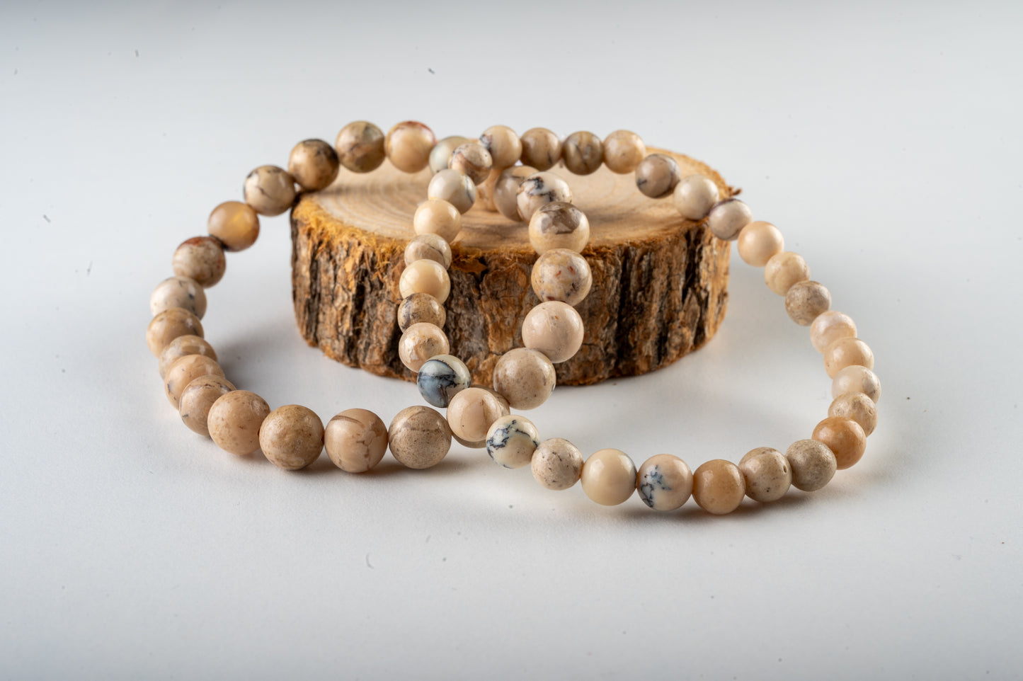 Bracelet en Opale Beige – Stabilité et clarté émotionnelle