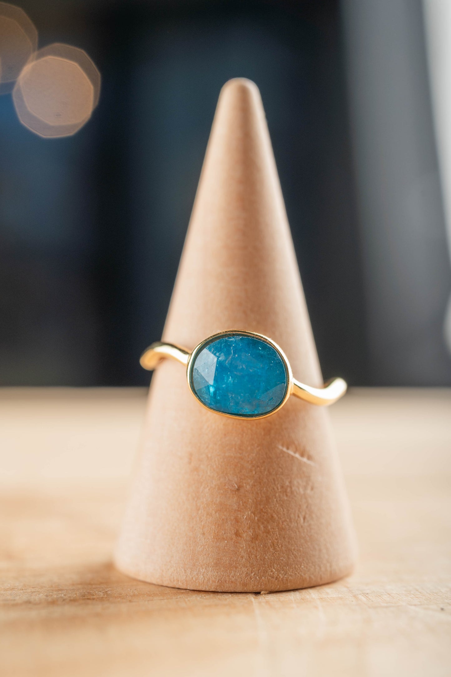 Bague Argent 925 Apatite bleue