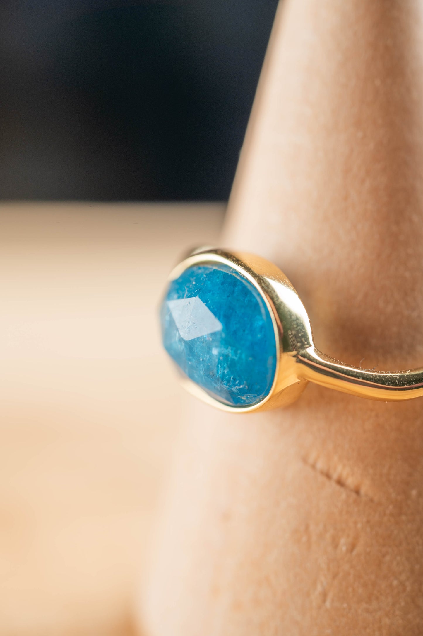 Bague Argent 925 Apatite bleue